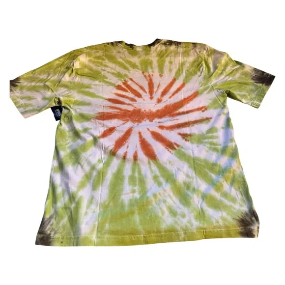 Tie-Dye Graphic Tee - Green and Orange - Picture 2 of 12